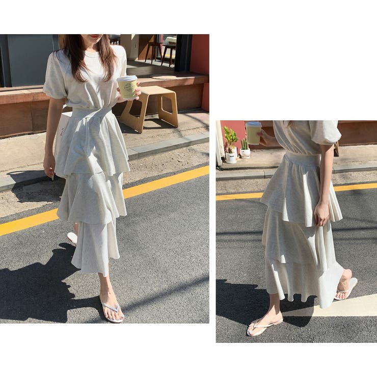 ワンピース ロングワンピース ティアードスカート | teddyshop | 詳細画像5 