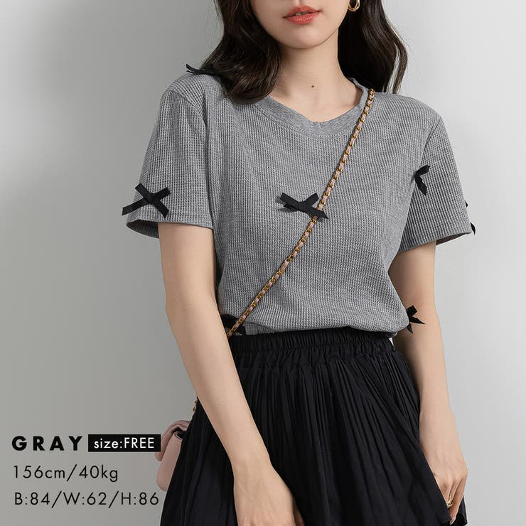 ワッフル生地 Tシャツ レディース | teddyshop | 詳細画像14 