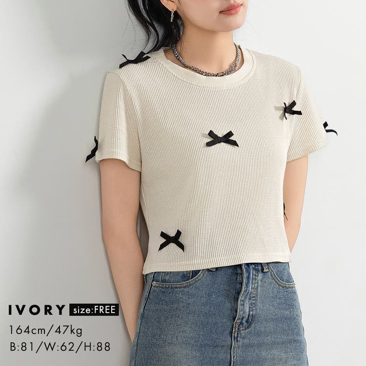 ワッフル生地 Tシャツ レディース | teddyshop | 詳細画像19 