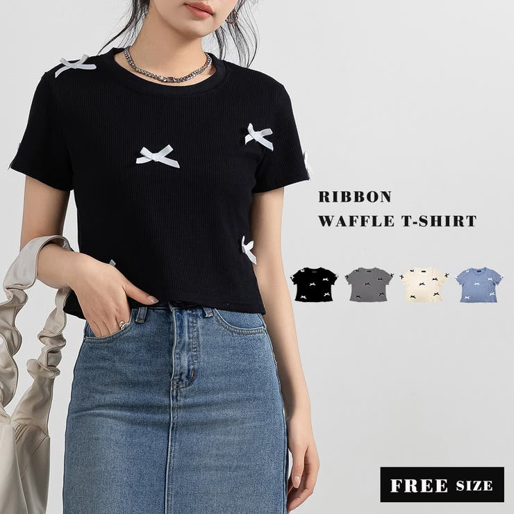 ワッフル生地 Tシャツ レディース | teddyshop | 詳細画像2 