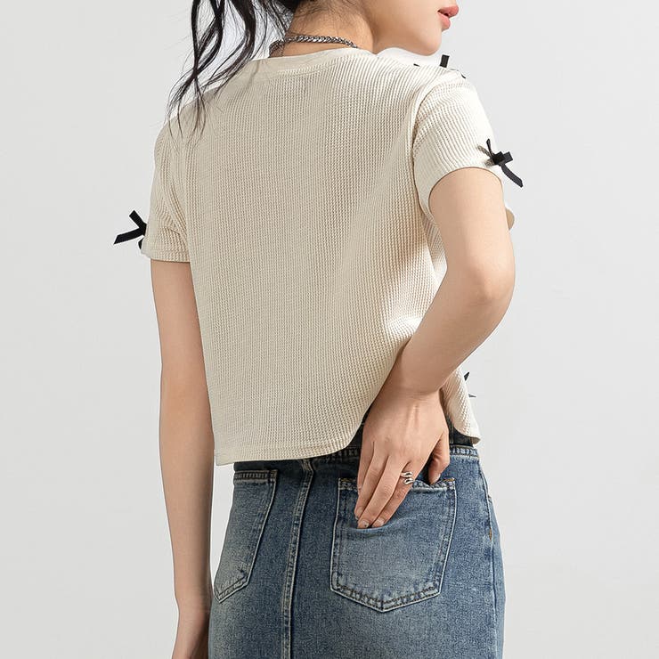 ワッフル生地 Tシャツ レディース | teddyshop | 詳細画像23 