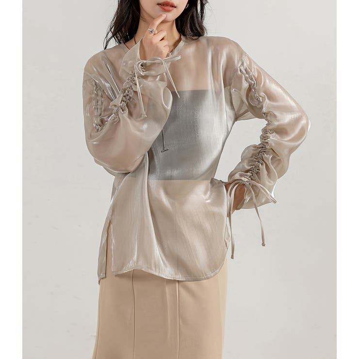 シアー トップス ブラウス | teddyshop | 詳細画像9 