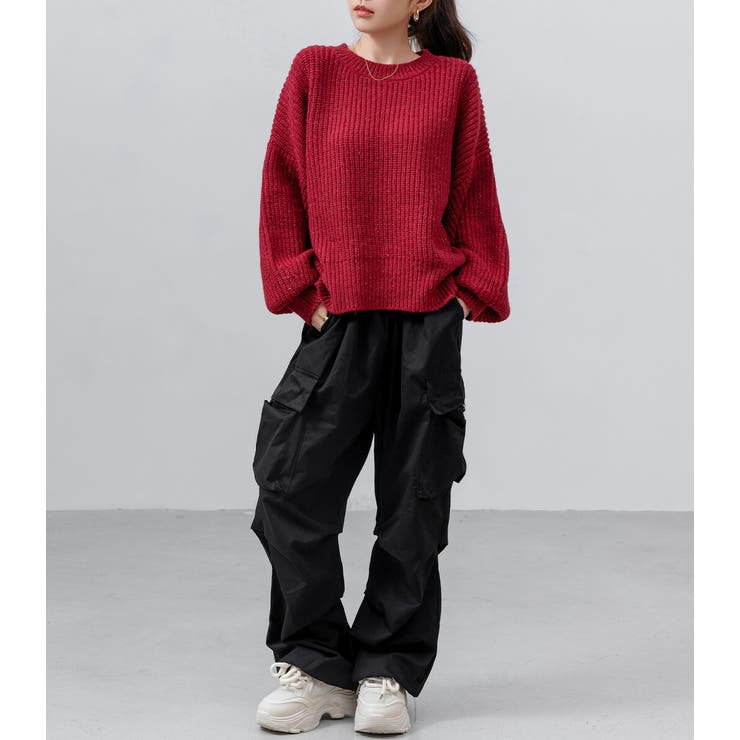 セントアンドリュース】極美品 ニットセーター 総柄 ラメ L