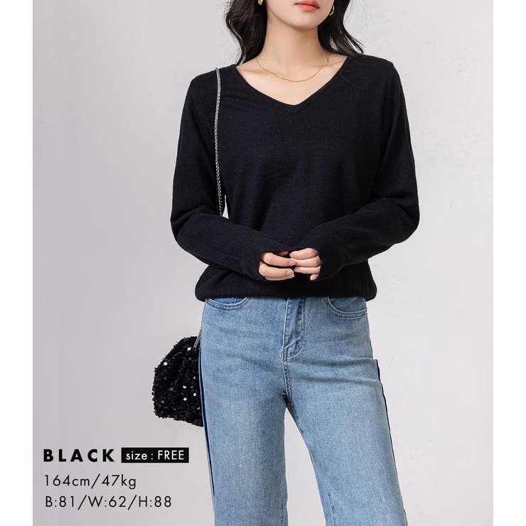 ニット Vネック トップス | teddyshop | 詳細画像14 