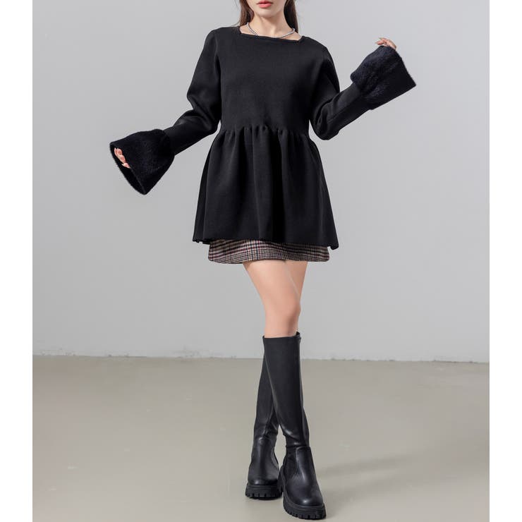 ペプラム ニット トップス | teddyshop | 詳細画像11 