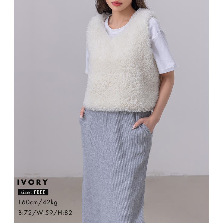 プードルファー ベスト レディース | teddyshop | 詳細画像16 