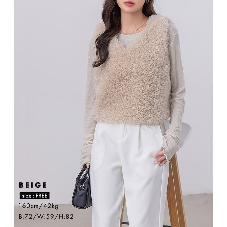 プードルファー ベスト レディース | teddyshop | 詳細画像24 