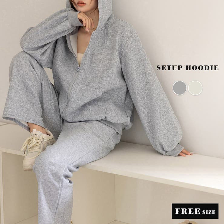 「コーデに迷った時はこれ」パーカー セットアップ レディース | teddyshop | 詳細画像2 