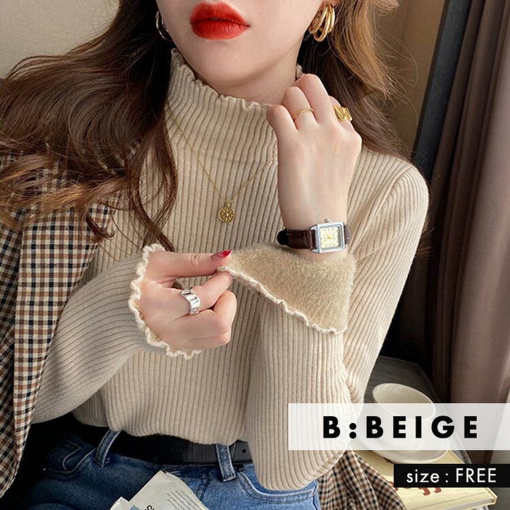 「ずっと寒さと縁切り」裏起毛 ニット シャギー | teddyshop | 詳細画像18 