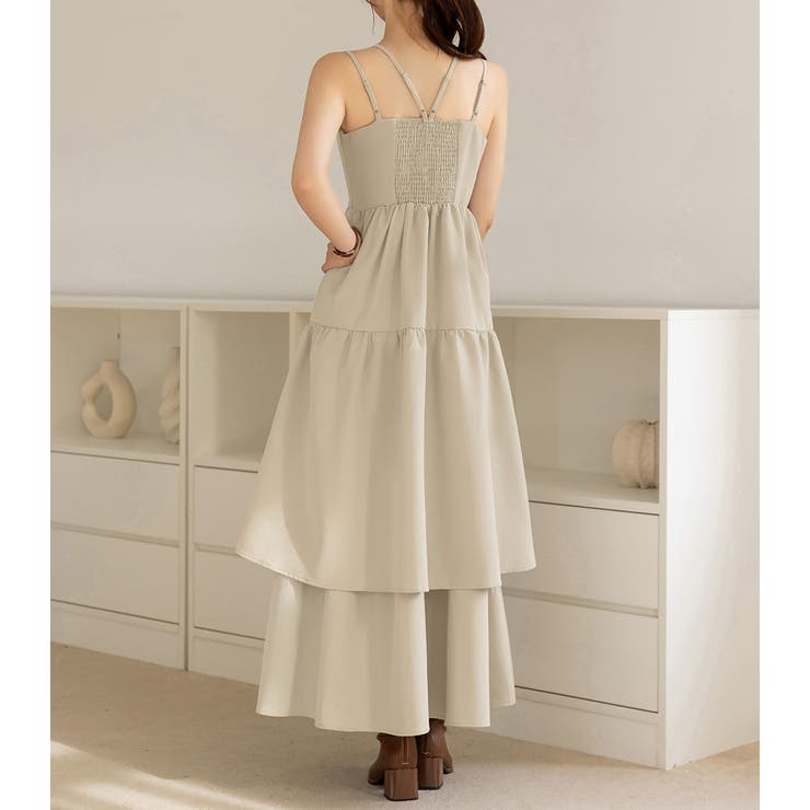 「デコルテを彩る肩紐」ワンピース ティアード レディース | teddyshop | 詳細画像19 