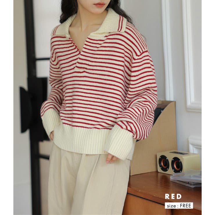 「スキッパーで小顔見せ」ニット スキッパー レディース | teddyshop | 詳細画像14 