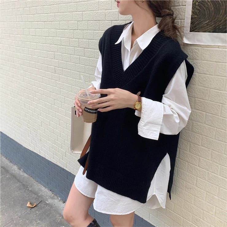 「フレンチスリーブな袖口が◎」ニットベスト レディース ジレ | teddyshop | 詳細画像10 