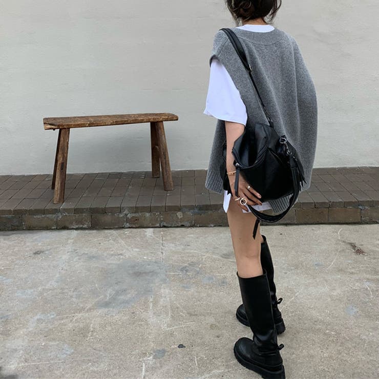 「フレンチスリーブな袖口が◎」ニットベスト レディース ジレ | teddyshop | 詳細画像21 