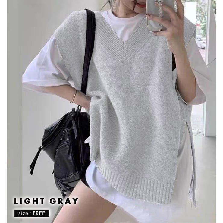 「フレンチスリーブな袖口が◎」ニットベスト レディース ジレ | teddyshop | 詳細画像23 