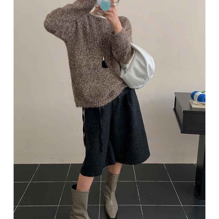 「ヘリンボーン編みが違う表情を」ニット セーター レディース | teddyshop | 詳細画像10 