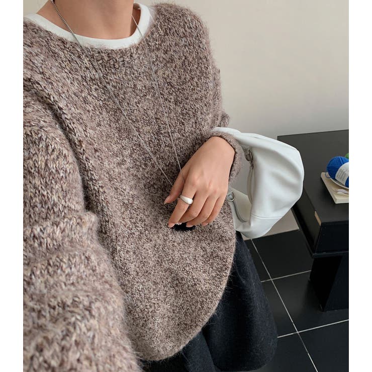 「ヘリンボーン編みが違う表情を」ニット セーター レディース | teddyshop | 詳細画像12 