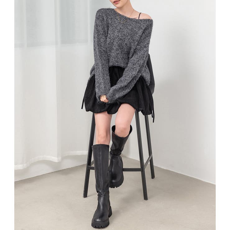 「ヘリンボーン編みが違う表情を」ニット セーター レディース | teddyshop | 詳細画像17 