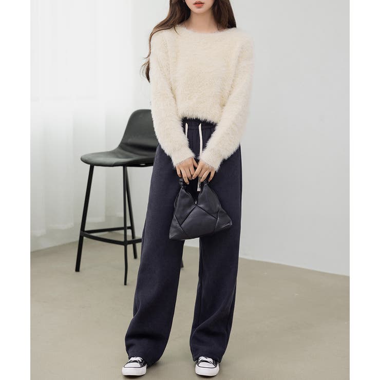 「薄っすら見えるリブが◎」ニット シャギー トップス | teddyshop | 詳細画像19 