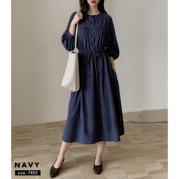 「ウエストマークで見え方変化」ワンピース ミモレ丈 コーデュロイ | teddyshop | 詳細画像14 