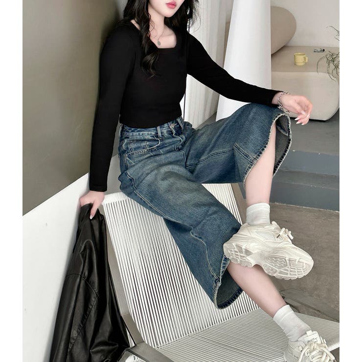 「親しみやすい着方へ」リブ トップス カットソー | teddyshop | 詳細画像11 