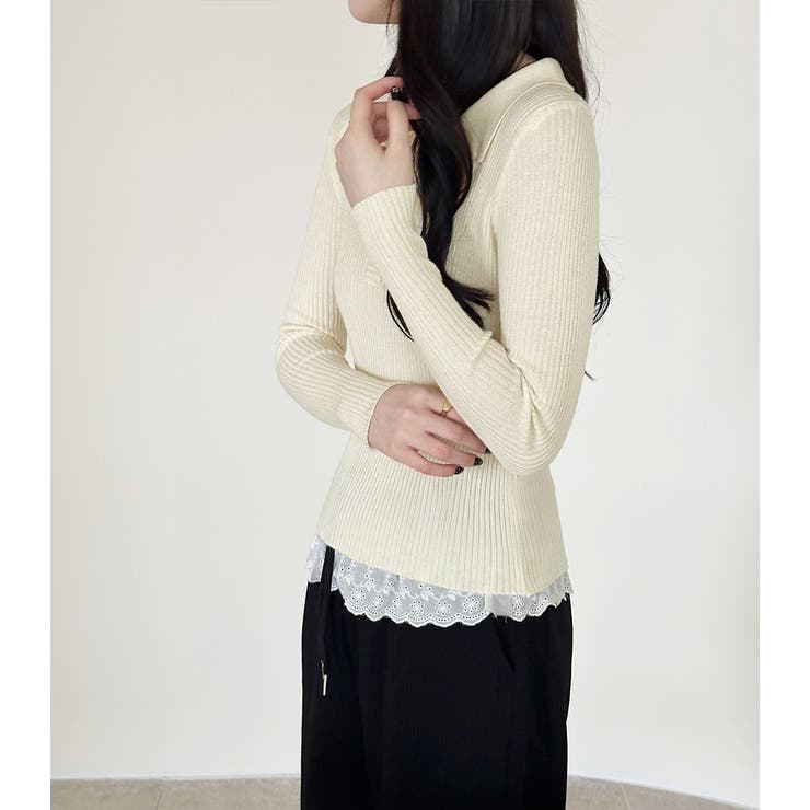 ポロニット リブ 全4色 | teddyshop | 詳細画像18 