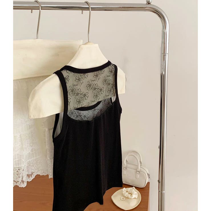 「カップ入りで自然なシルエに」サマーニット タンクトップ 全3色 | teddyshop | 詳細画像11 