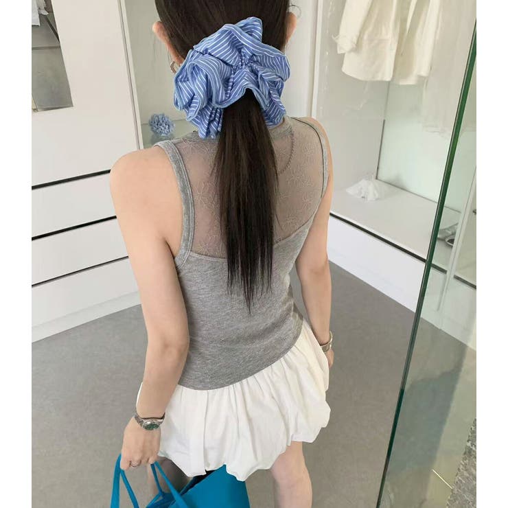 「カップ入りで自然なシルエに」サマーニット タンクトップ 全3色 | teddyshop | 詳細画像16 
