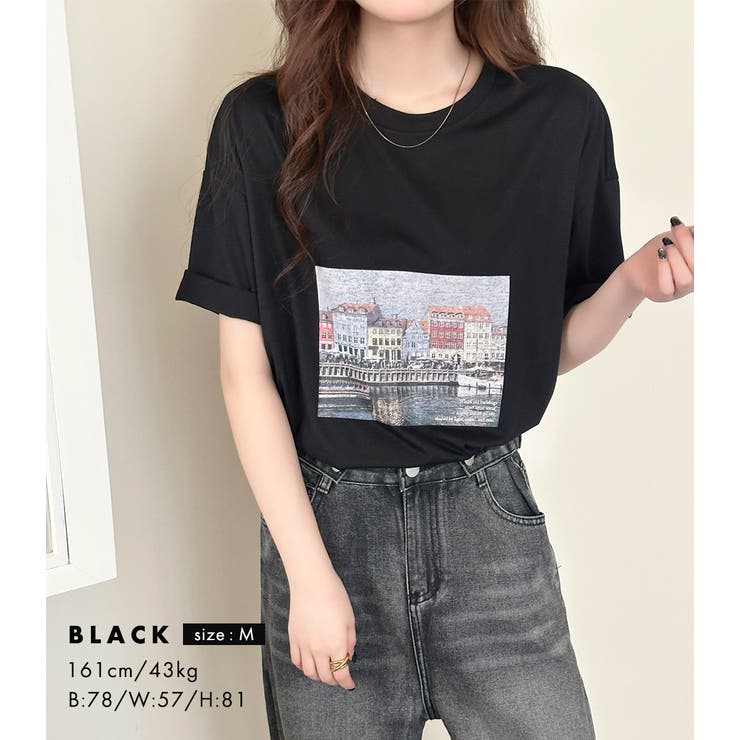 「リラクシーなオーバーサイズ」Tシャツ フォトプリント レディース | teddyshop | 詳細画像8 