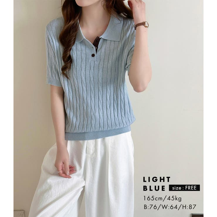 ポロニット リブ 全4色 | teddyshop | 詳細画像19 
