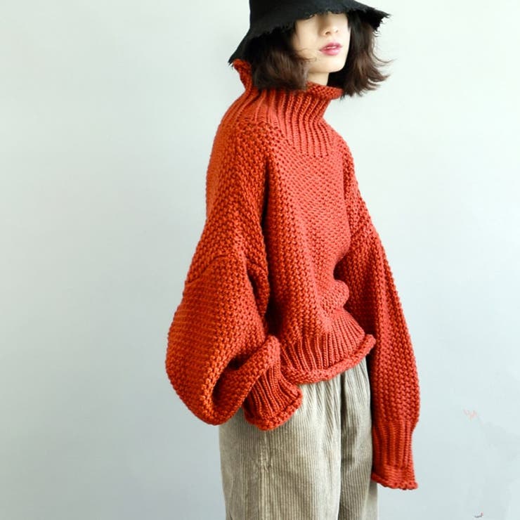 チャンキーニット セーター ショート丈[品番：TY000006071]｜teddyshop 