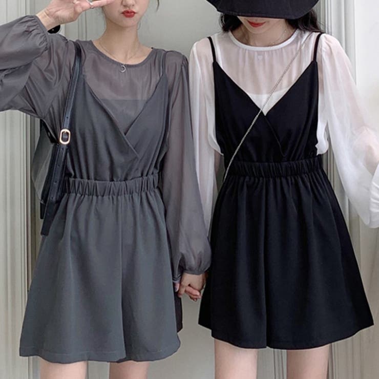 セットアップ サロペット シアーシャツ[品番：TY000006577]｜teddyshop 