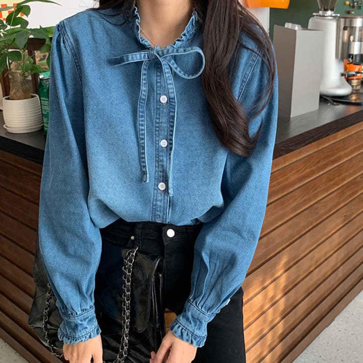 デニムシャツ 長袖 ブラウス | teddyshop | 詳細画像1 