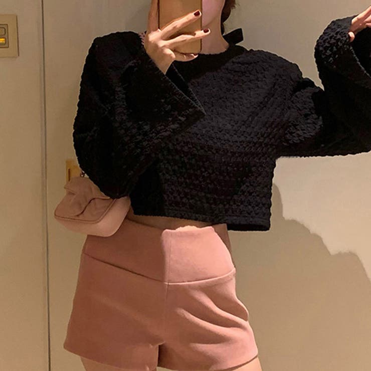 クロップド丈 長袖 カットソー | teddyshop | 詳細画像1 