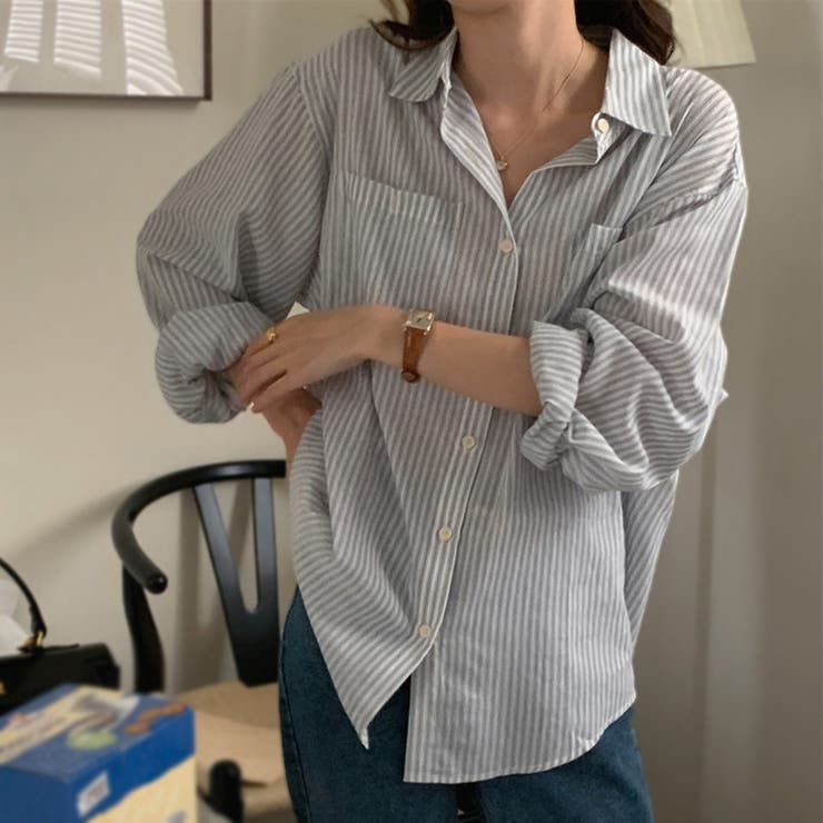 シャツ ストライプ 長袖 | teddyshop | 詳細画像1 