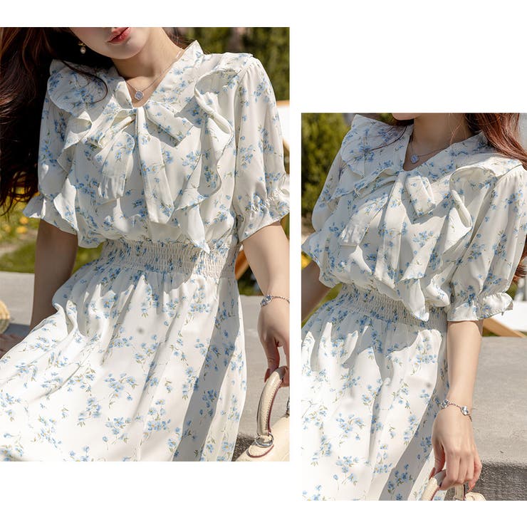 リゾートワンピース ボウタイワンピース Aライン | teddyshop | 詳細画像23 