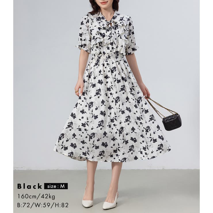 リゾートワンピース ボウタイワンピース Aライン | teddyshop | 詳細画像47 