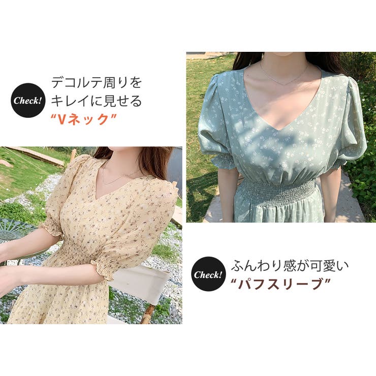 ワンピース Vネック 花柄 | teddyshop | 詳細画像4 