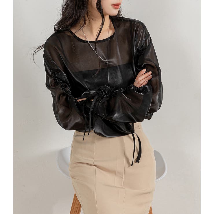 シアー トップス ブラウス | teddyshop | 詳細画像18 