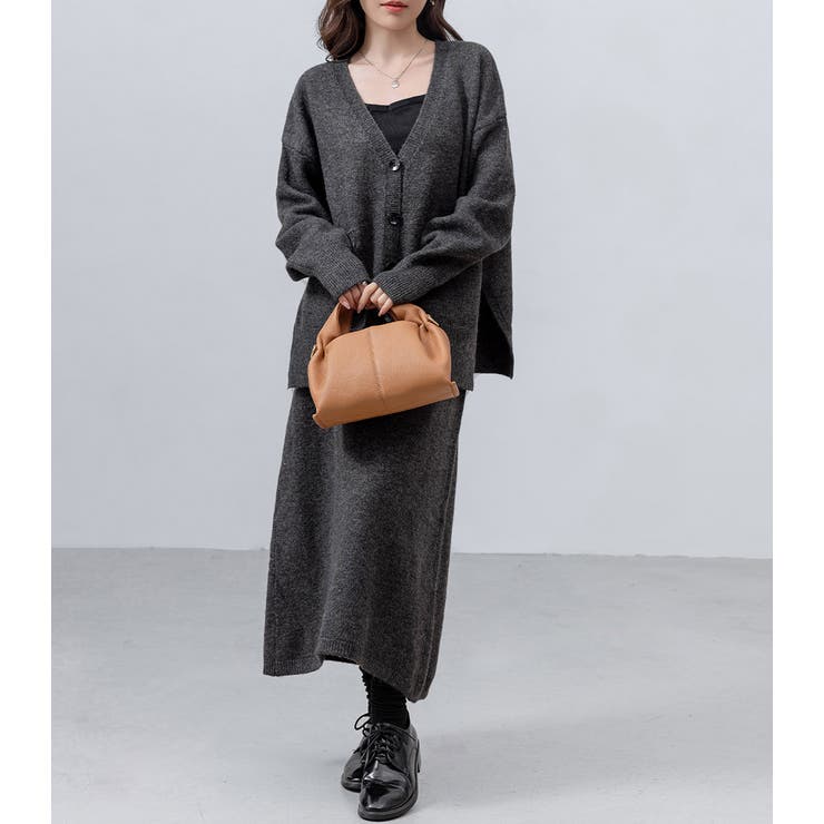 ニット セットアップ スカート[品番：TY000008701]｜teddyshop