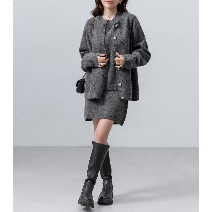 ニット セットアップ スカート[品番：TY000008701]｜teddyshop