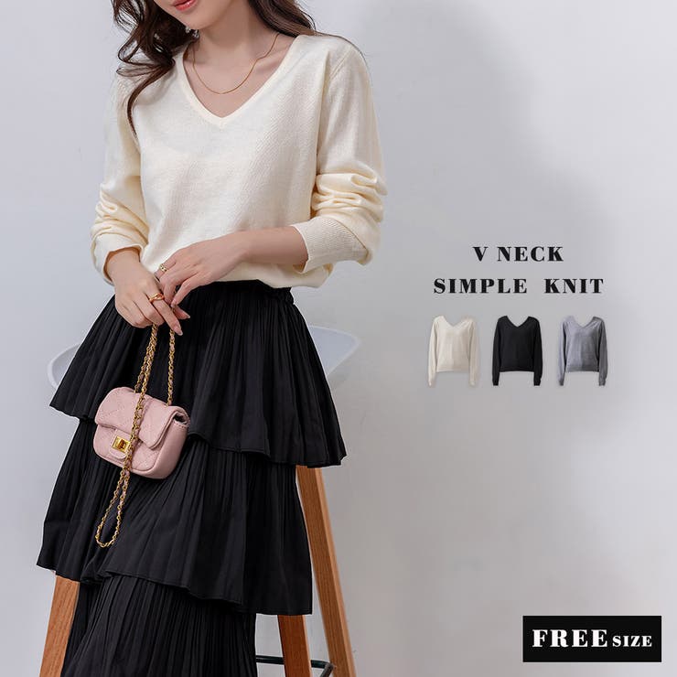 ニット Vネック トップス | teddyshop | 詳細画像2 