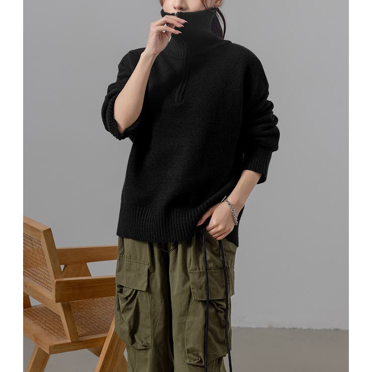 ハーフジップ ニット セーター | teddyshop | 詳細画像16 