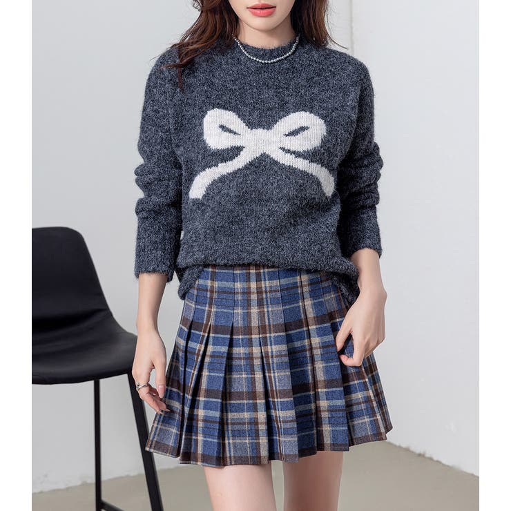 ジャガード ニット リボンモチーフ | teddyshop | 詳細画像18 