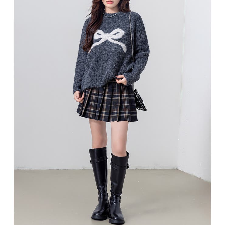 ジャガード ニット リボンモチーフ | teddyshop | 詳細画像21 