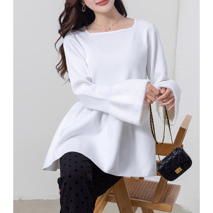 ペプラム ニット トップス | teddyshop | 詳細画像19 