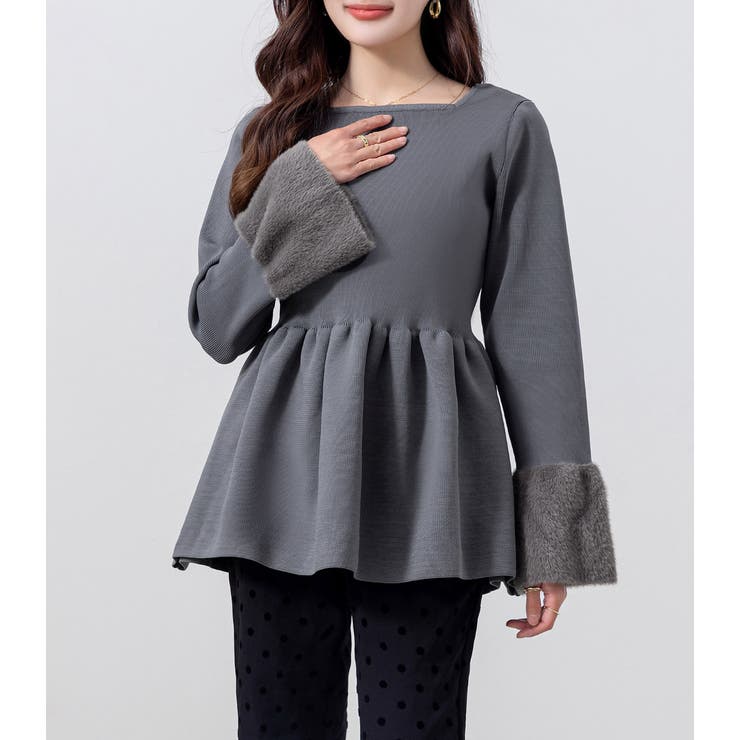 最も優遇の 新品】グラムリップス トップス KNIT ぺプラム