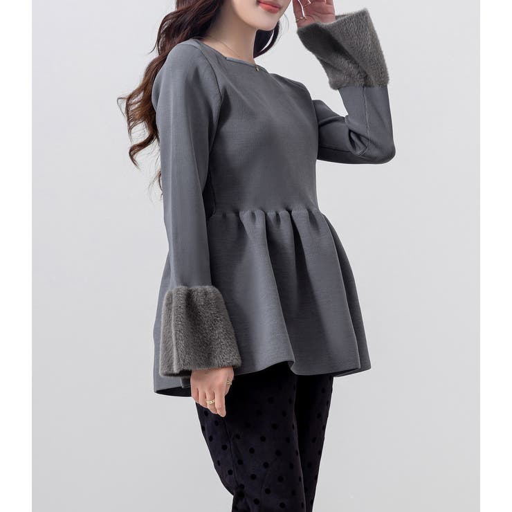 ペプラム ニット トップス | teddyshop | 詳細画像25 