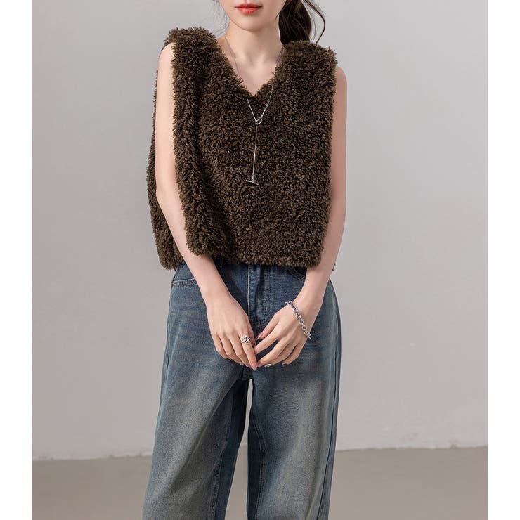 プードルファー ベスト レディース | teddyshop | 詳細画像8 