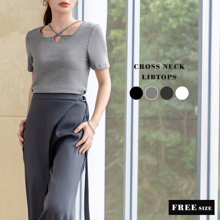 Tシャツ リブ トップス | teddyshop | 詳細画像2 