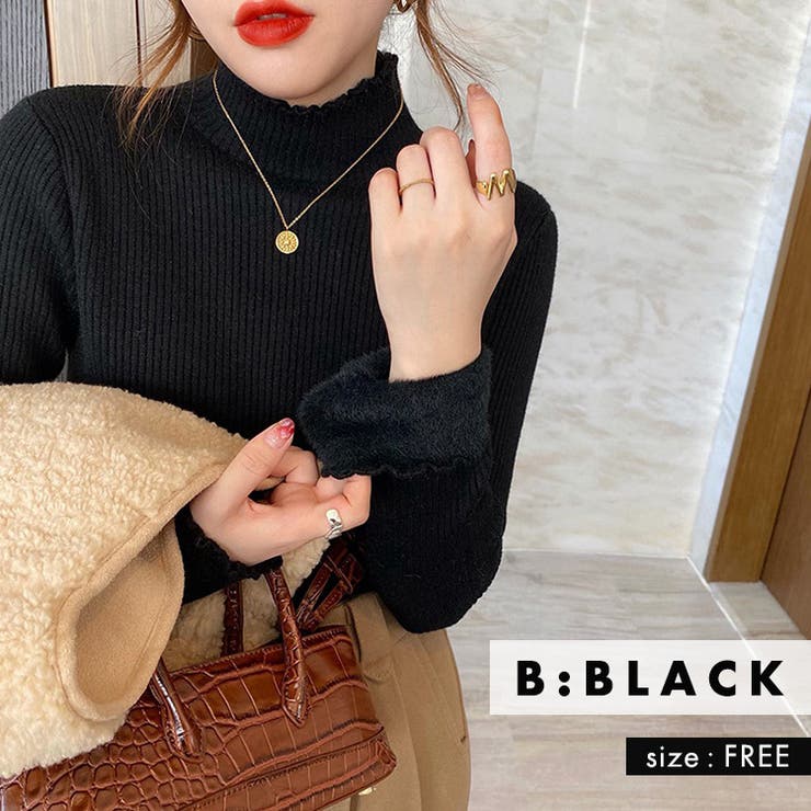 「ずっと寒さと縁切り」裏起毛 ニット シャギー | teddyshop | 詳細画像14 